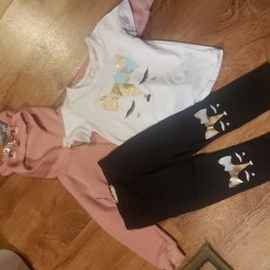 Btween 3 piece girls outfit deer 4T
